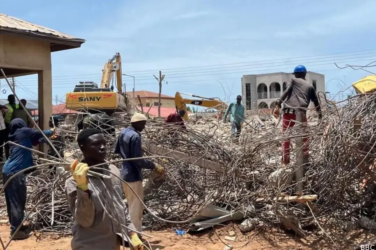 Prayers turn into tragedy as Ghana building collapses on worshippers, killing 3